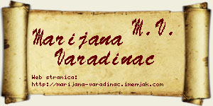 Marijana Varadinac vizit kartica